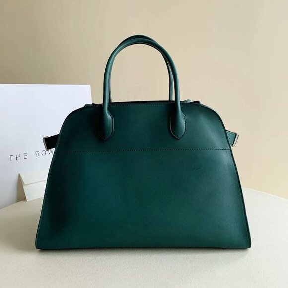The Row Cyprus Green Leather Tote - Picture 1 of 8